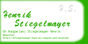 henrik stiegelmayer business card